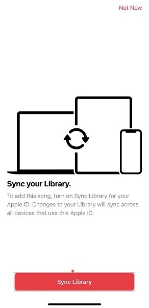 Sync Library on Apple Music
