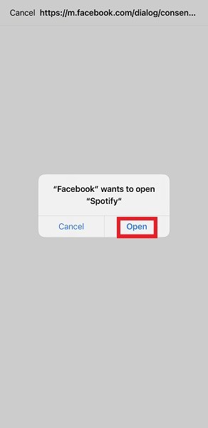 Facebook want to open Spotify