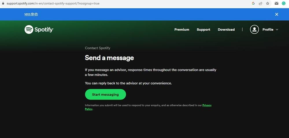 Contact Spotify Support to fix lyrics not showing up on Spotify