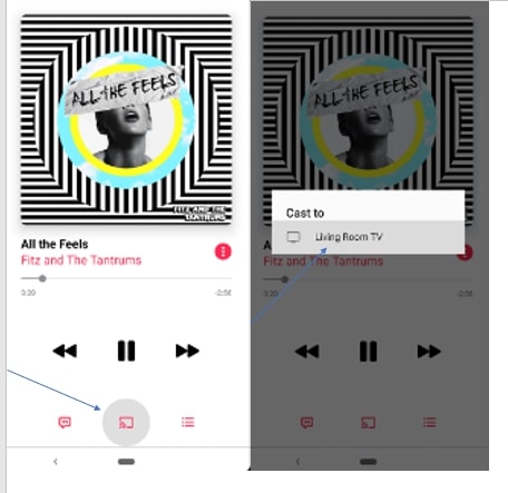Casting Apple Music to Samsung TV via Android Devices